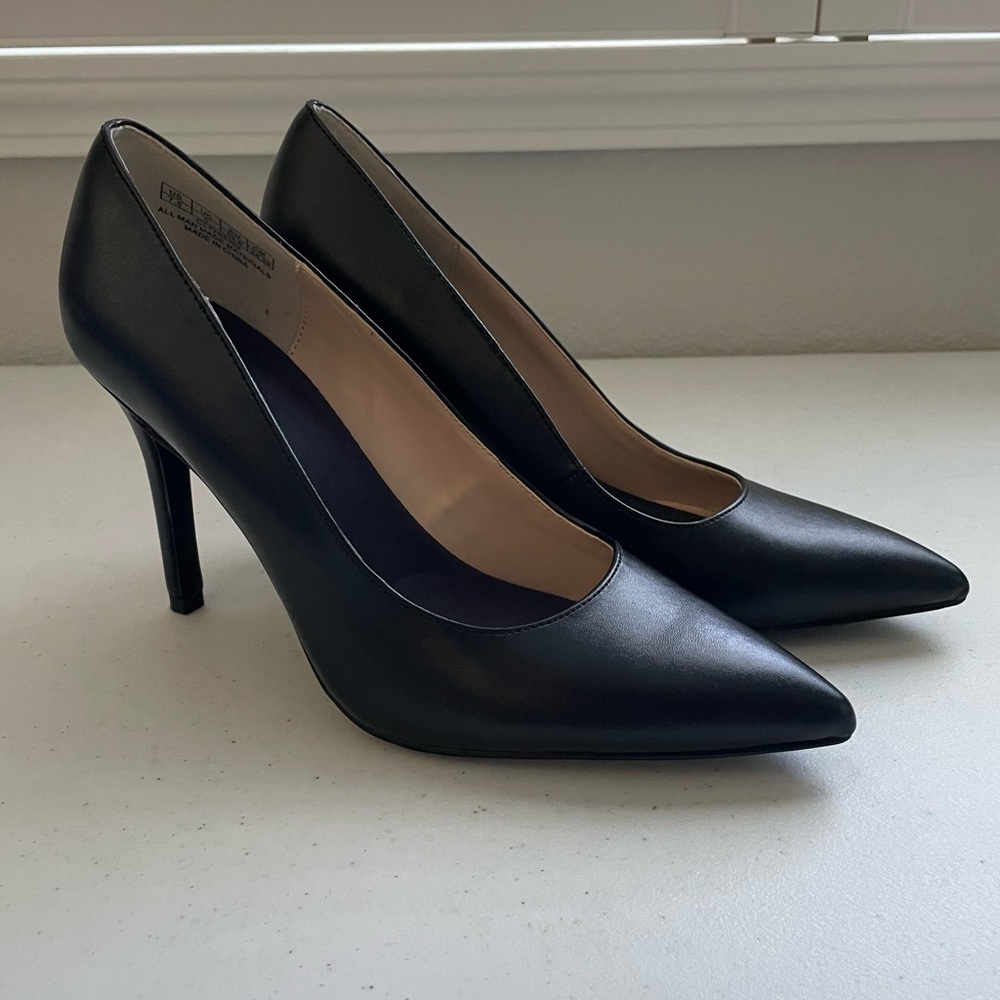 JENN ARDOR Black Matte Classic Classy Pointed Toe Stiletto High Heels Pumps 7.5